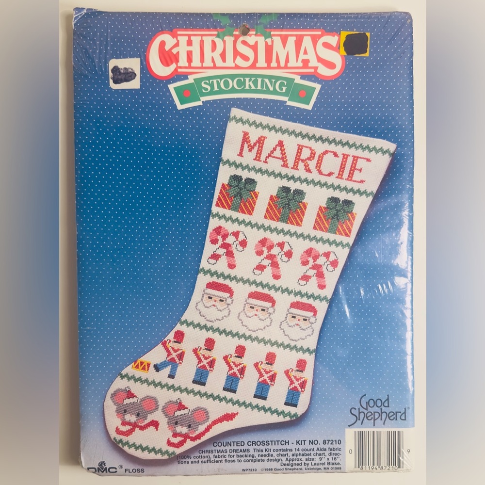 Vintage Good Shepherd Christmas Stocking Counted Cross Stitch Kit (#87210)